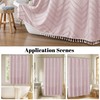 OWENIE Boho Shower Curtain, Blush Pink Fabric Cloth Shower Curtains