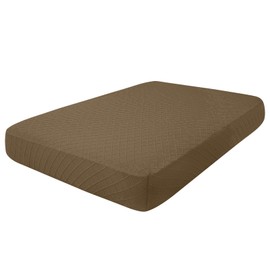 Hyha Stretch Diamond Lattice Couch Sofa Cushion Covers, Seat Slipcovers, Suitable for Armchair Loveseat Washable Thick Jacquard Fabric(Medium, Light Coffee)