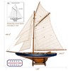 SAILINGSTORY Wooden Ship Model Sailboat Decor Yacht Classic America's Cup
