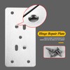 Wopanxye Cabinet Hinges Repair Plate, Stainless Steel Brackets Kit, Kitchen
