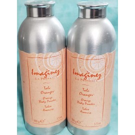 X2- IMAGINEZ LA PROVENCE ORANGE  TALC Body Powder 3.5 Oz each NWOB