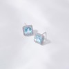 [SUMMER BRIGHT]Shining blue topaz gemstone earringsOTE123705RWL plating color / [SUMMER