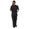 Women's Scrub Set Medical Scrub Top and Pant (Black, X-Small)