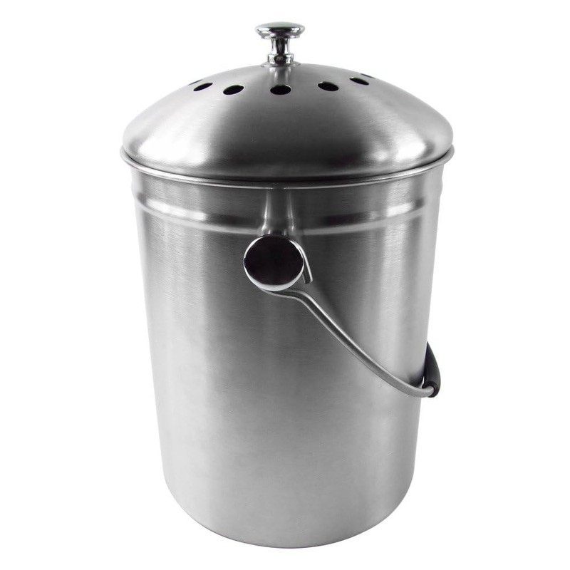 Abakoo Compost Bin 304 Stainless Steel Kitchen Composter Waste Pail