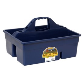 Little Giant® Plastic DuraTote | Horse Grooming DuraTote | Durable Tote Box Organizer with Easy Grip Handle | Extra Thick Sidewalls | Navy