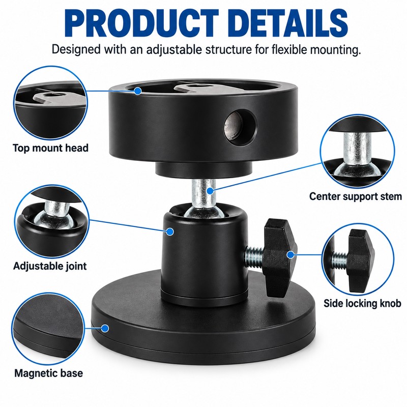 Magnetic Mount for Starlink Mini Antenna – Adjustable Angle Base