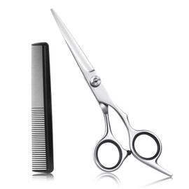 ESVIENS Hair Cutting Scissors, 6.5" Stainless Steel Barber Haircut Shears for Men/Woman, Professional Trimming Scissors Kit for Salon and Home Use, Sharp Edge for Precise Cutting