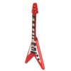 Red Miniature Electric Guitar Replica Wooden Mini Musical Instrument Model