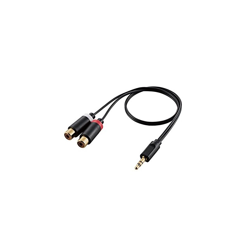 エレコム AVケーブル/3.5φ変換アダプタ/3.5φ-RCAピン×2