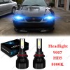 SHENKENUO 8000K ice Blue LED Headlight Bulbs For Ford Mustang