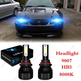 SHENKENUO 8000K ice Blue LED Headlight Bulbs For Ford Mustang 1990-2004 High/Low Beam - 2x
