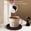 Sleek Absorbent Coasters with Holder – Silicone Cup Mat with