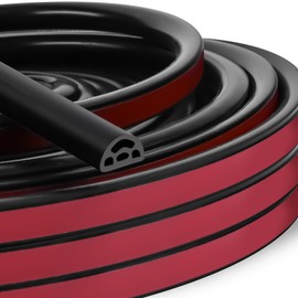 EPDM Door & Window Seal Strip, Self-Adhesive Soundproof Weather Stripping with Edge Insulation, Black 40Ft (2/5" x 2/5")