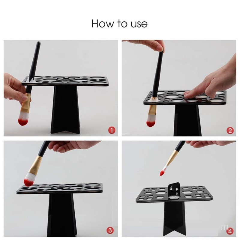 VIFER Makeup Brush Holder, Cosmetic Brush Stand 26 Holes Brush