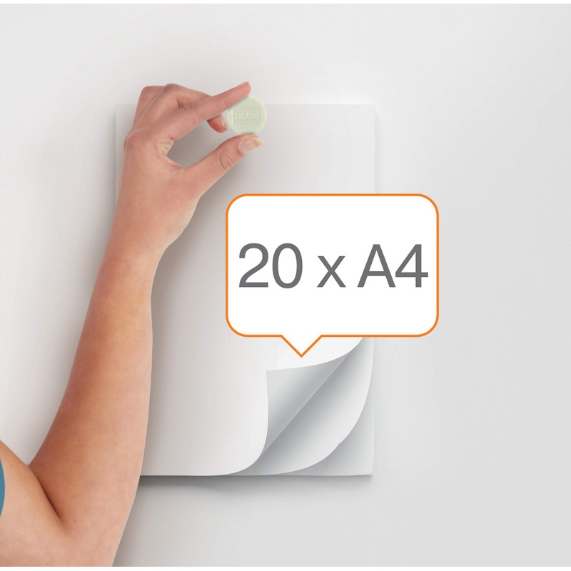 Nobo Magnetic Whiteboard Magnets Pack of 10 38mm White 1915315