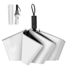 MOTIFUN Parasol, UV Protection, 100% Light Blocking, Foldable, Large Size, Lightweight, Folding Umbrella, For Both Sunny and Rainy Weather, One-Touch Automatic Open/Close, Windproof, Super Water