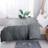 DOWNCOOL Down Alternative Quilted Comforter- Dark Grey Lightweight Duvet Insert