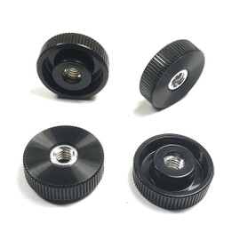 20 Thumb Nuts 1/4-20 x 1 Inch Wide Knurled Plastic Head Thumb Nuts - Made in USA