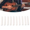 10Pcs Guitar Slotted Bone Nut Flat Bottom 6 String Electric