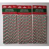 Christmas House Disposable Paper Straws - Red and Green Foil