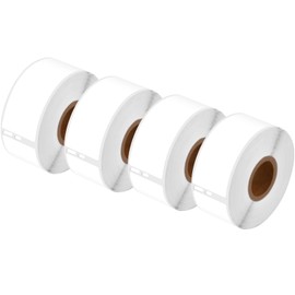 KCMYTONER 4 Rolls (260 Labels/Roll) Compatible for DYMO 30320 1-1/8 in x 3-1/2 in Shipping Address Barcode Mailing Direct Thermal Labels for Labelwriter 450, 4XL and Zebra Desktop Printers