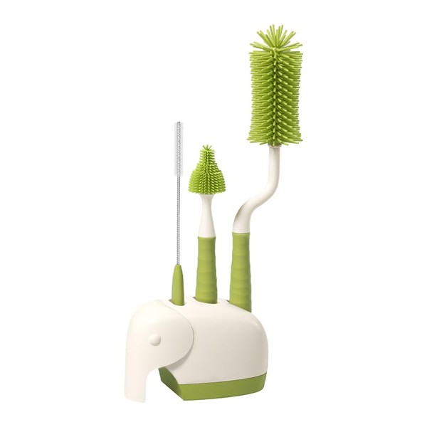 360° Rotating Silicone Bottle Cleaning Brush Set, Includes Baby Bottle