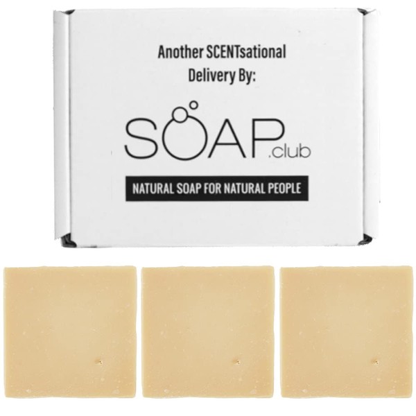 Natural Bar Soap Gift Sets for Men - Rich Spicy Masculine Scent of Bay Rum - Handmade Bath Soap Box for Face, Body - Vegan Soap for Men - Artisan Soap is Ideal Father’s Day Gift by SOAP CLUB (3 PACK)