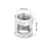PATIKIL M10x1mm Hexagon Coupling Nut, 6 Pack 15mm Thread Zinc