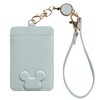 Pass Case, Women's, with Reel, PU Leather, 2 Pieces, Double-Sided,