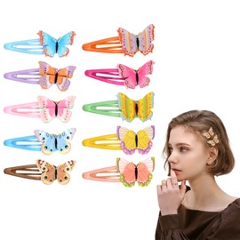 20 Stück Schmetterling Haarspange, 3D Bunte Haarklammer, Deko Schmetterlinge mit Clip, Schmetterlings Haarreif, Damen Mädchen Kinder Haar Clips Set