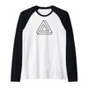 Awesome Geometry Math Impossible Geometric Penrose Triangle Raglan Baseball Tee
