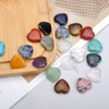 20pcs Natural Heart Healing Crystals Rose Quartz Heart Stones Gemstone