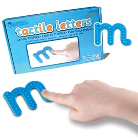 Learning Resources Tactile Letters - Set of 26, Speech Therapy Toy, Kids Alphabet, Classroom and Home Learning, Self Checking Letters, Messy Play Learning