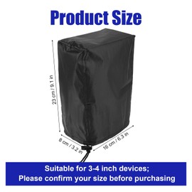 Fish Finder Cover for Lowrance & Humminbird 3-4 Inch Devices, 9.1x6.3x3.2 Inch Oxford Fabric Depth Fishfinder Cover with Silver Coating & Drawstring Waterproof Protection for Screen and Devices