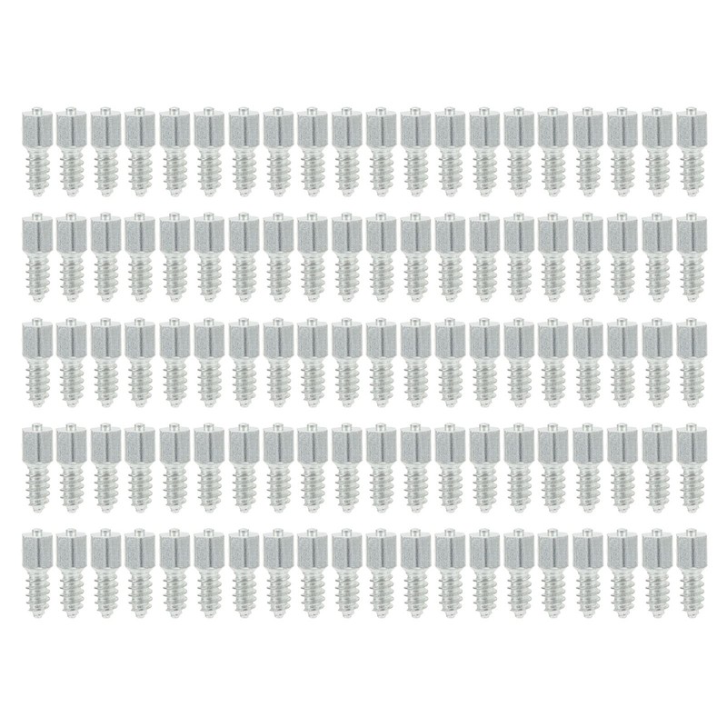 ホイールタイヤ スパイク100個セット フォークリフト用 M8スレッド タイヤスクリュー ローダー スキッドステアトラクター 交換用ネジ 工業用車両対応 ユニバーサル設計