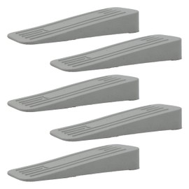 Door Wedge | Non-Slip Rubber Stopper | Grey | Pack of 5