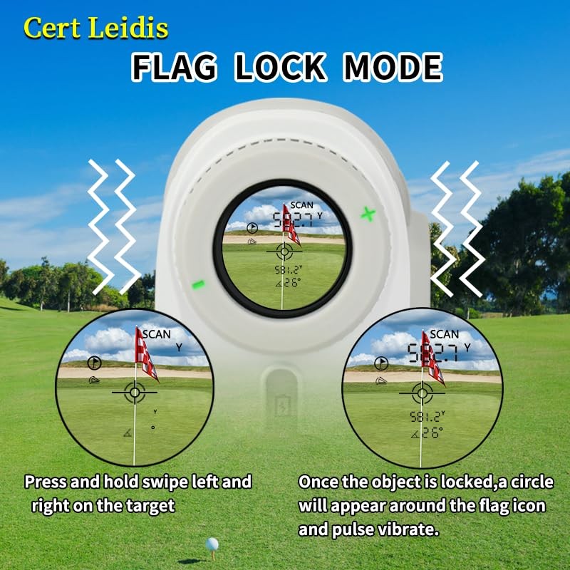 Golf Rangefinder with Slope, 1500 Yards Laser Range Finder Golfing,