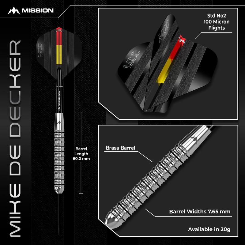 Mission | Mike De Decker Darts | Steel Tip |