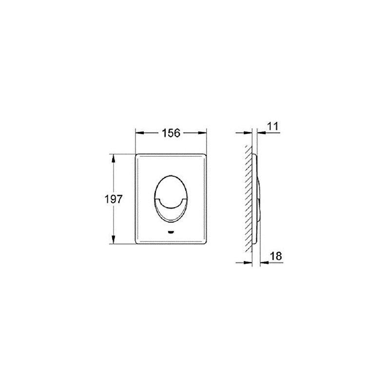 Grohe 42304000 Skate Air Actuator for to replace Case, 156
