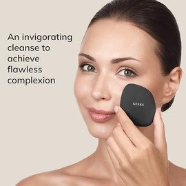 GESKE | Cepillo facial SmartAppGuided™ 4 en 1 | Cepillo de limpieza facial | Cepillo de silicona suave | Limpieza facial profesional | Dispositivo de 