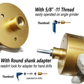 Antengdatool 3-1/2 Inch Dry/Wet Diamond Hole Saw for Angle Grinder - 90mm Porcelain/Tile Core Drill Bits for Ceramic Marble Brick Granite Stones Attach Round Shank Adapter