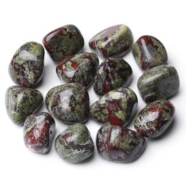 MAIBAOTA Dragon Bloodstone Tumbled Crystals Polished Stones Natural Gemstones Decorative Stones for Vase