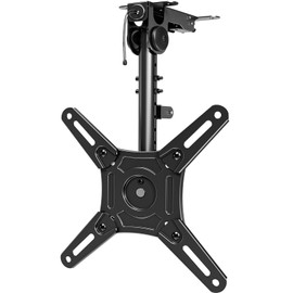 MOUNTUP Flip Down Ceiling TV Mount for 13-40" TVs/Monitor, Full Motion TV Bracket with Height Adjustment, 360° Swivel & Rotate, Fits Flat & Slanted Ceilings, Max VESA 200x200mm, Up to 22 lbs, MU0049-L