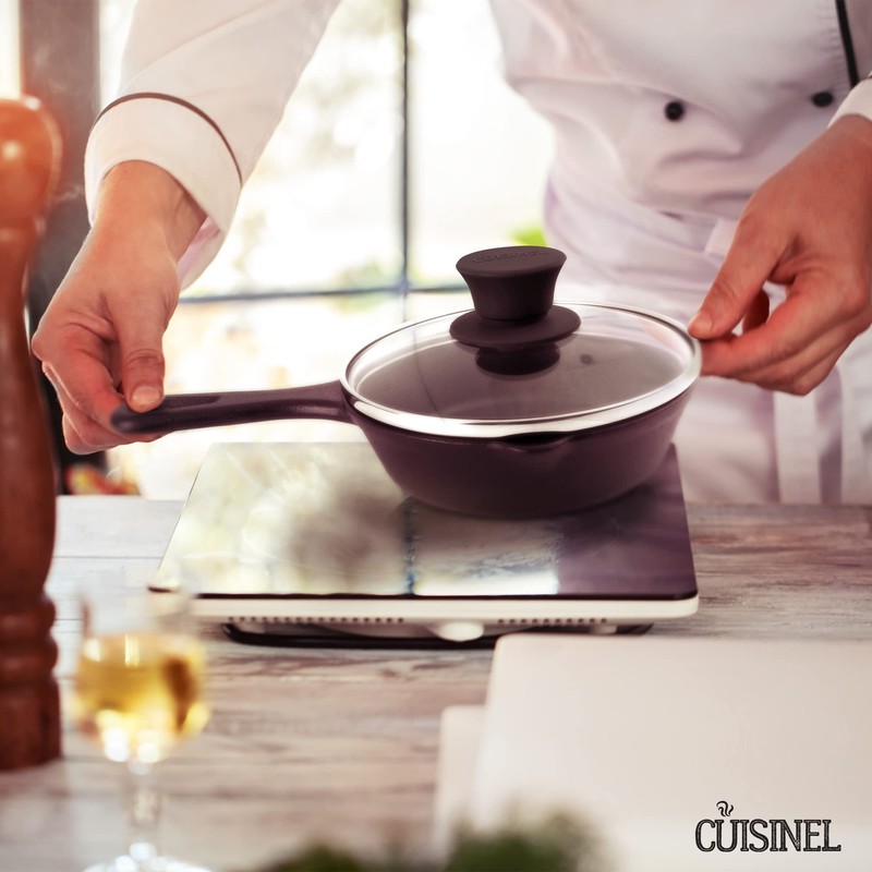Cuisinel Glass Lid - 6"-inch/15.24-cm/158mm - Compatible with Lodge -
