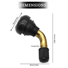 BZKSER PVR70 Scooter Valve, Tyre Valve 90 Degrees - 6 Pieces Brass Tubeless Valve, for Motorcycles, Cars, Bikes, Scooters