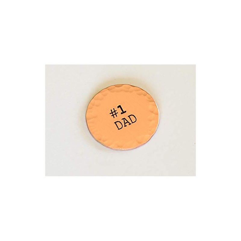 Number One Dad Copper Golf Ball Marker