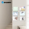 Gawerk Clear Acrylic Single Pocket, Plastic Hanging Wall Mount File