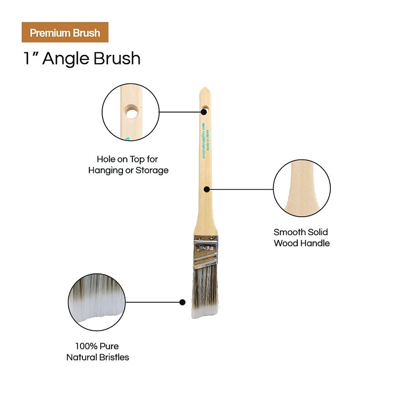 Vermeer Paint Brushes 6-Pack Angle Brushes in Assorted Sizes for