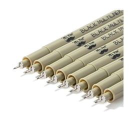 Mr. Pen - 0.2mm Micro Fine Point Pens, 8 Pack - Black Ink, Bible Journaling & Sketching