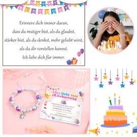 YOGRASS Unicorn Gifts for Girls, 18th Birthday Girl, Gifts for Girls, Birthday Gifts for Girls, Birthday Gifts for Girls, Daughter, Sister, Girlfriend, Niece, Granddaughter, Nylon, Bead